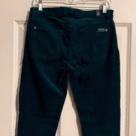 7 For All Mankind Teal Skinny Corduroys - Picture 4 of 8
